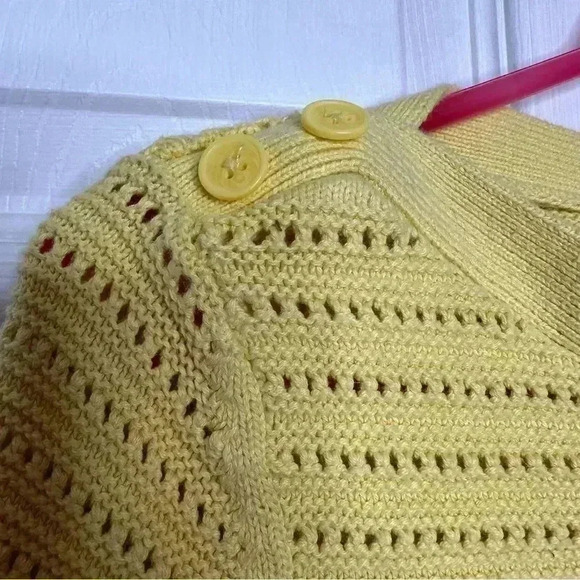Reitman’s Knitted  Sweater Boat Neck 3/4 Length Sleeves Yellow Size Extra Small - Picture 4 of 16